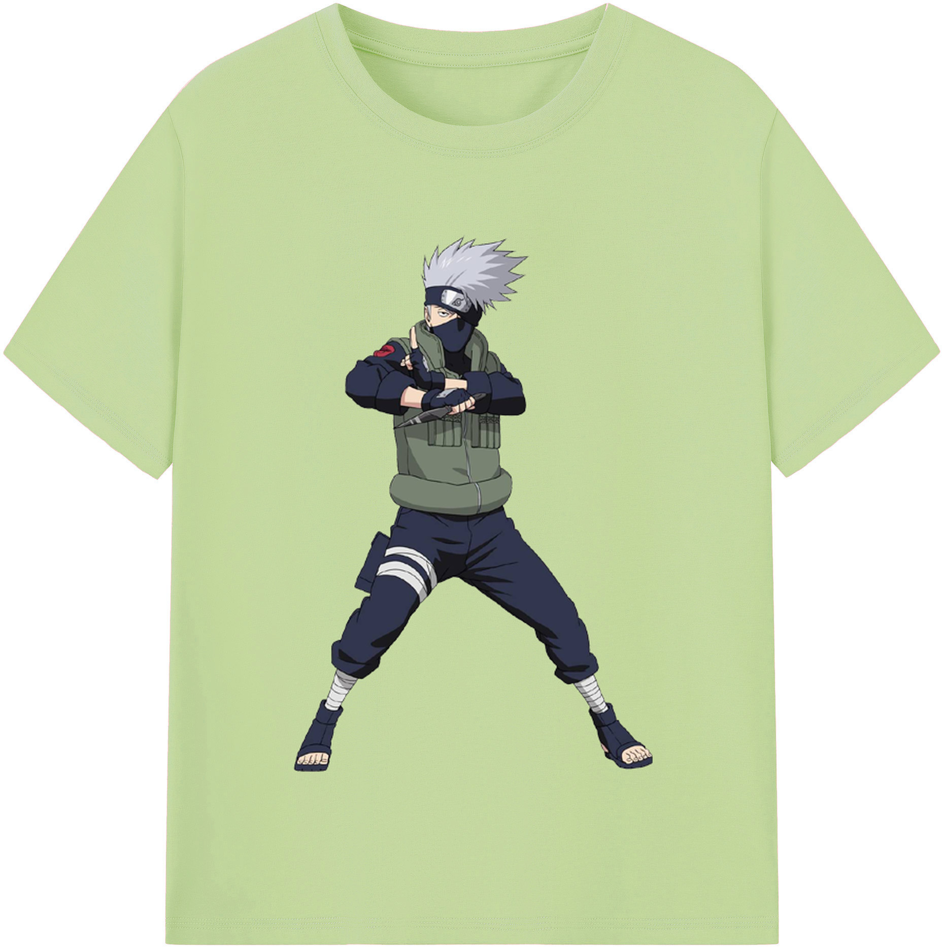 （画像用） NARUTO -ナルト- はたけ カカシ Hatake Kakashi 綿100％半袖Tシャツ（フロントプリント）